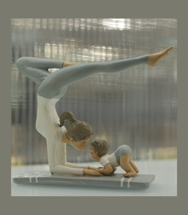 Yoga Woman with Cute Baby