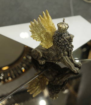 Winged Cheetah with Gold Accents