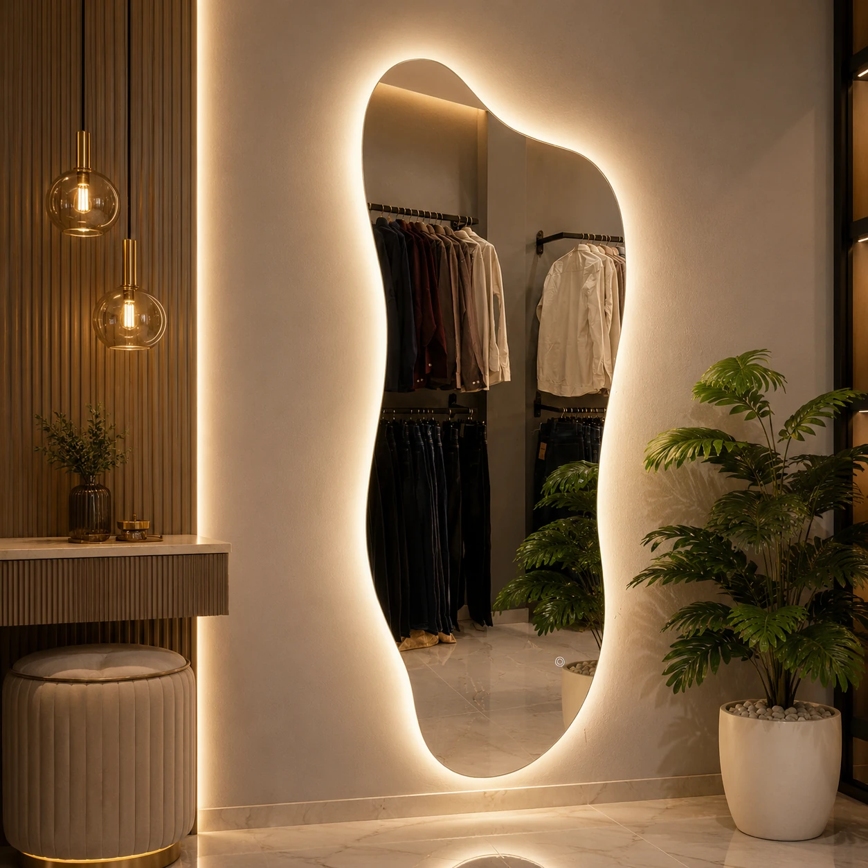 Custom LED Mirror Design by Shree Darpan
