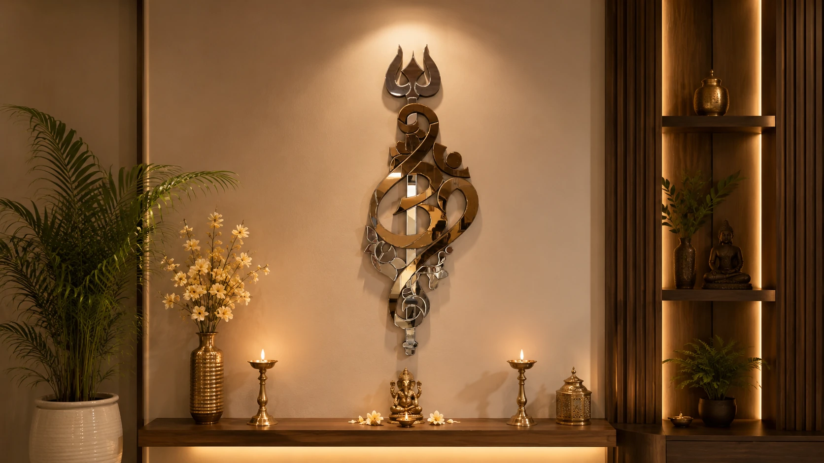 Luxury Religious Symbol Mirror by Shree Darpan