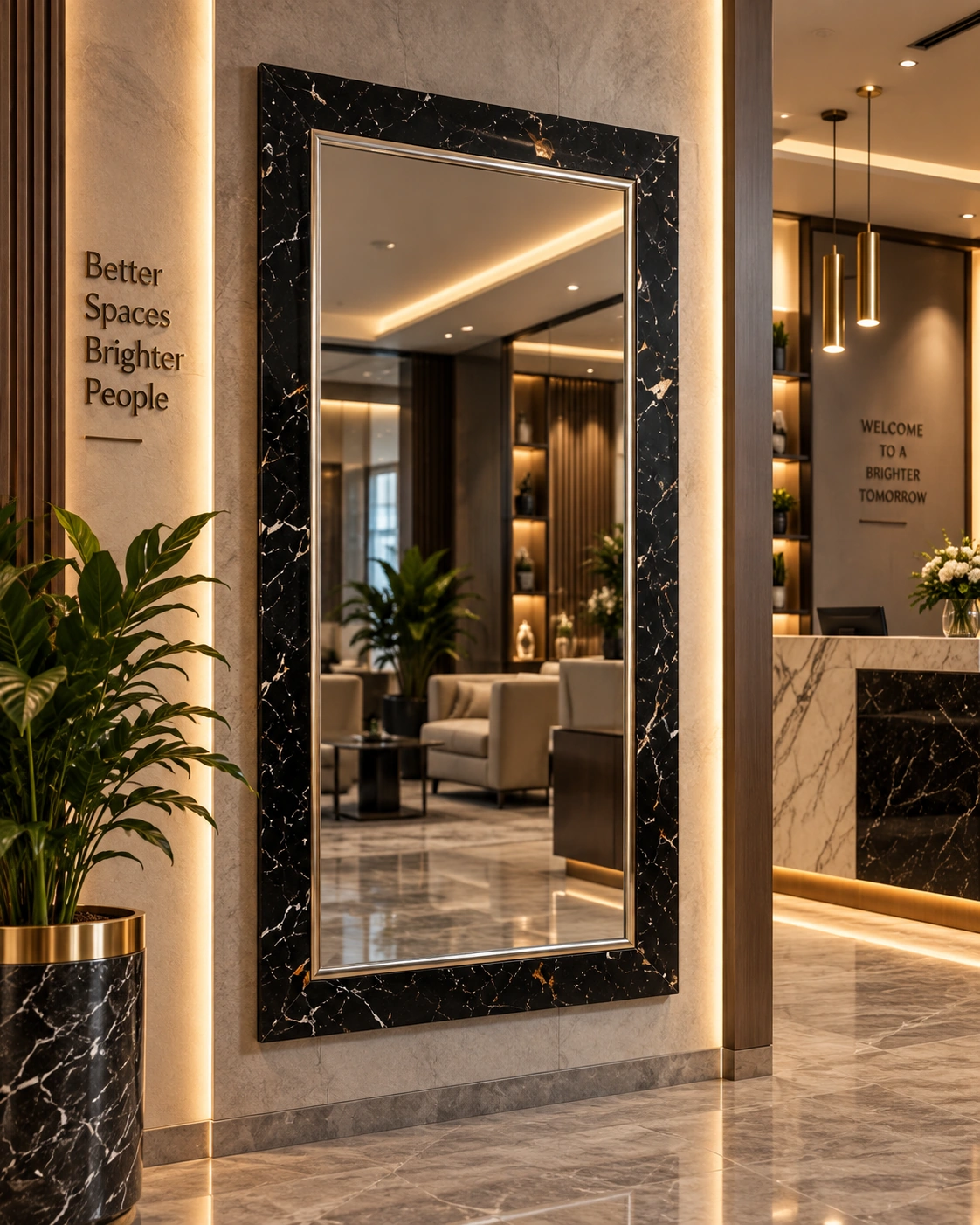 Designer Mirror for Commercial Interiors