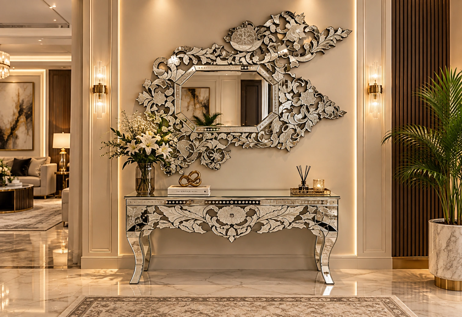 Bespoke Venetian Mirror Interior Project by Shree Darpan
