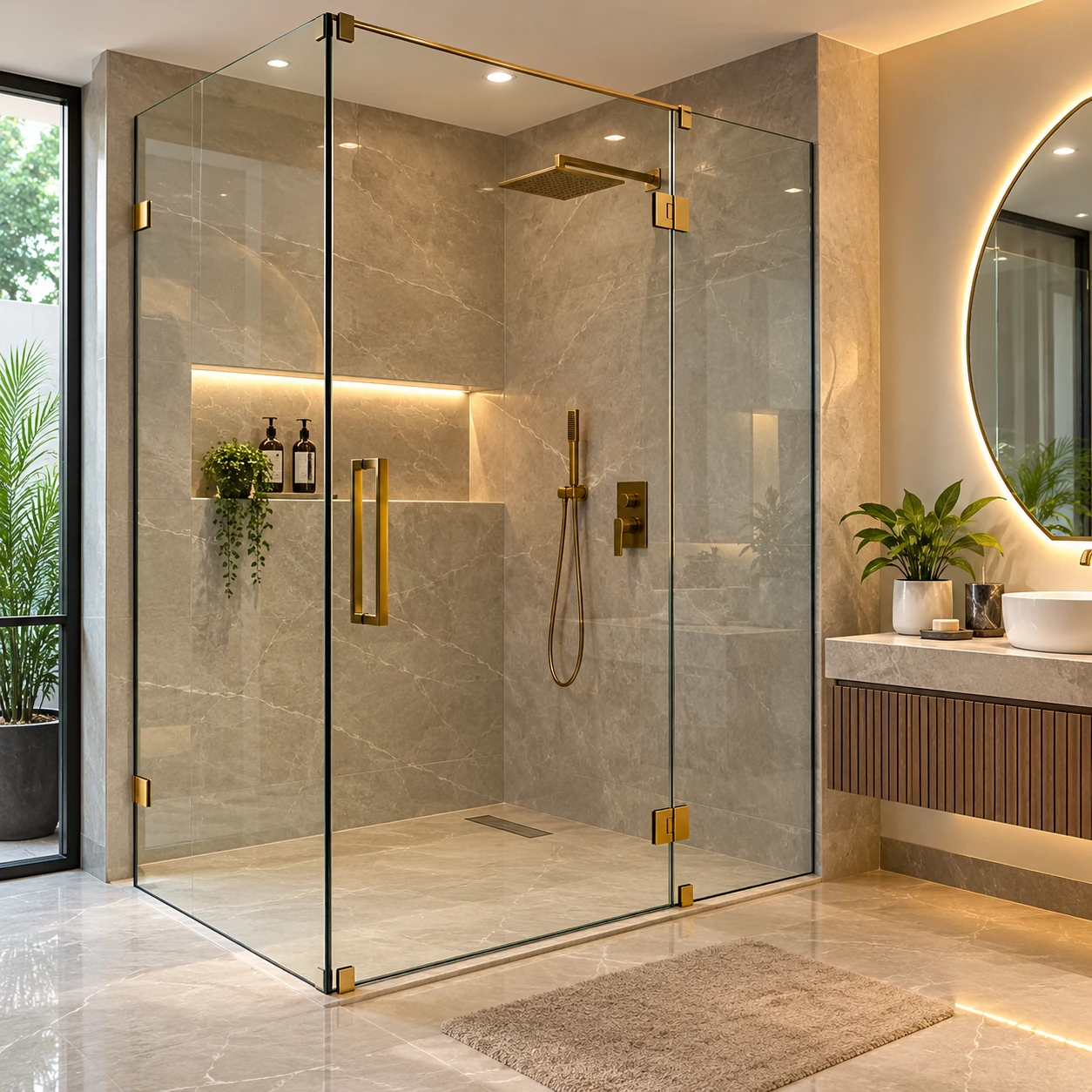 Luxury Glass Shower Partition and Enclosure