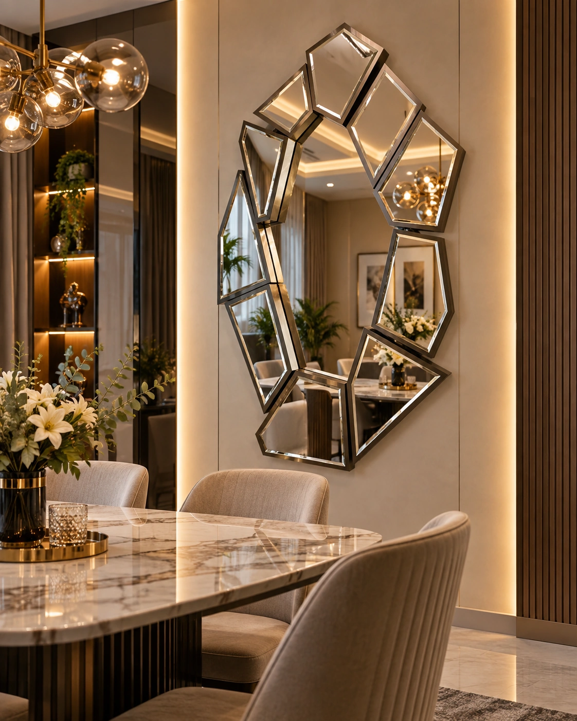 Designer Mirror for Dining Area