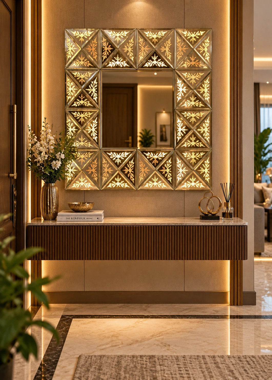 Designer Mirror for Entryway